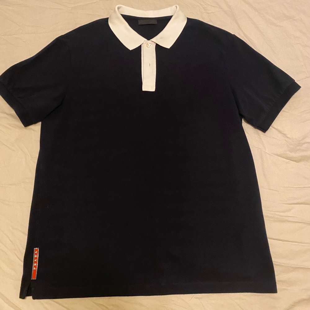 Navy blue Prada polo shirt